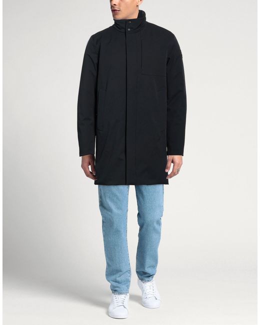 Woolrich Blue Midnight Coat Polyester, Elastane for men