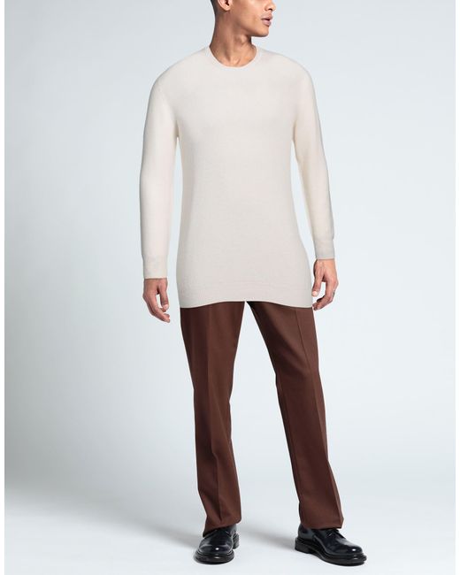 120% Lino White Jumper for men