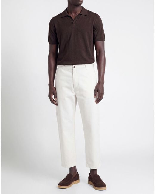 Squad² White Pants Cotton, Elastane for men