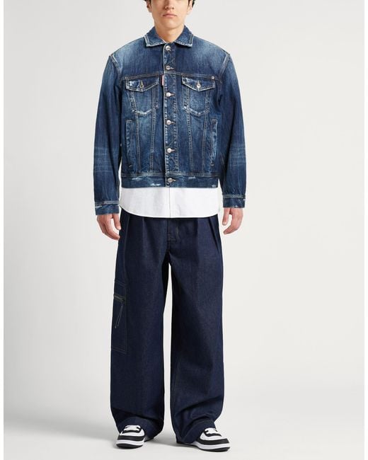 DSquared² Blue Denim Outerwear for men