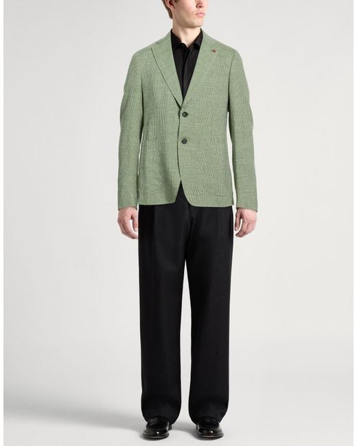 Isaia Green Blazers for men