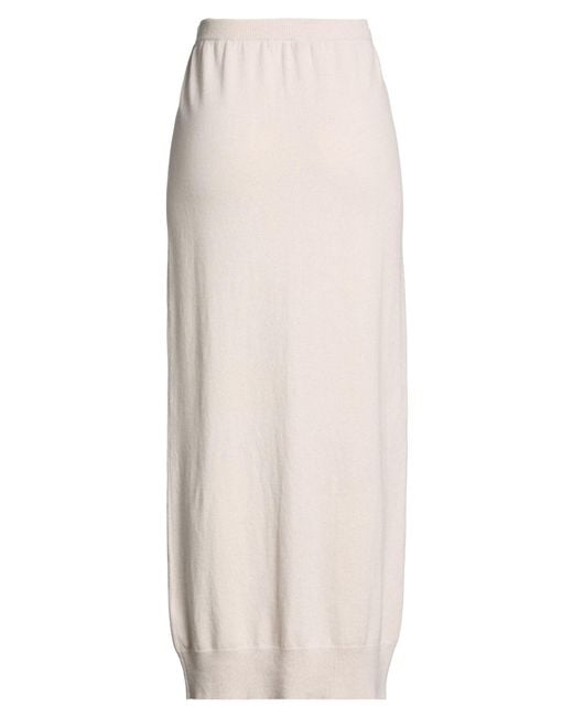 Antonelli White Maxi Skirt Wool, Silk, Cashmere