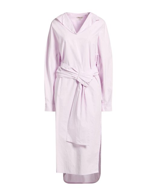 Laurence Bras Pink Midi Dress Cotton