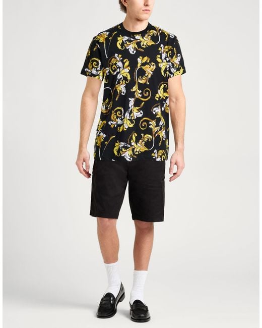 Versace Jeans Couture Black T-Shirt Cotton for men