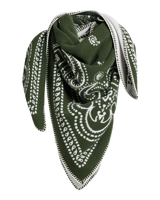 Givenchy Green Military Scarf Wool