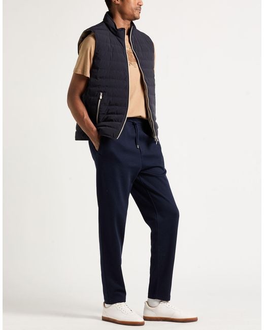 Brunello Cucinelli Blue Midnight Pants Cotton, Polyamide, Cashmere, Silk for men