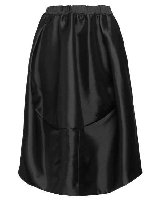 Comme des Garçons Black Midi Skirt Polyester