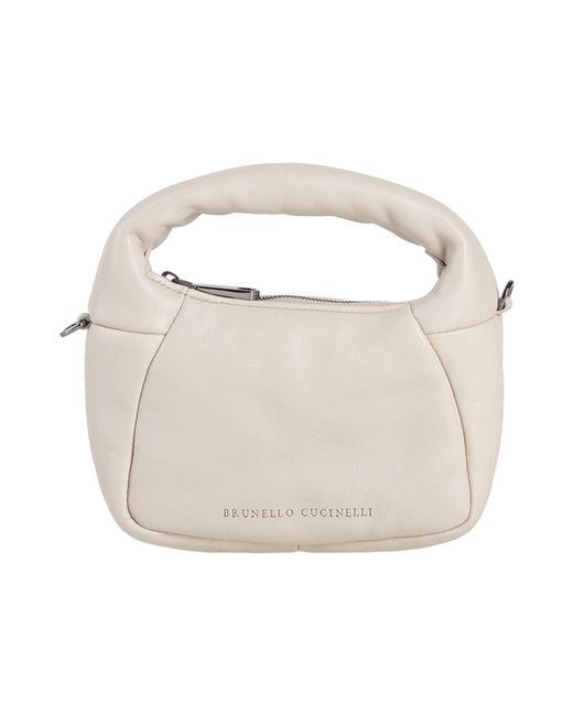 Brunello Cucinelli White Ivory Handbag Leather