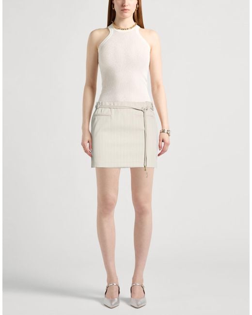 Patrizia Pepe White Light Mini Skirt Polyester, Viscose, Elastane