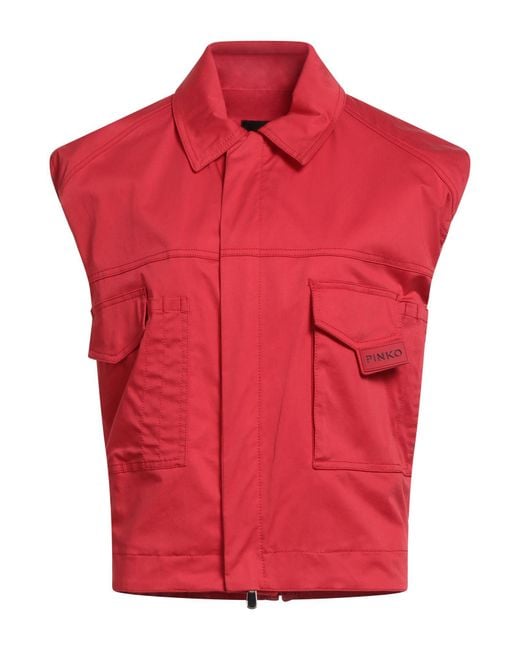 Pinko Red Vest Cotton, Elastane
