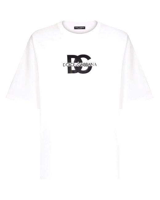 Dolce & Gabbana Kurzarm-T-Shirt Print Dg-Logo in White für Herren