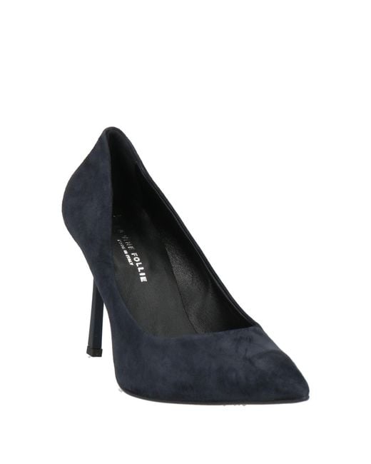 Divine Follie Blue Midnight Pumps Leather