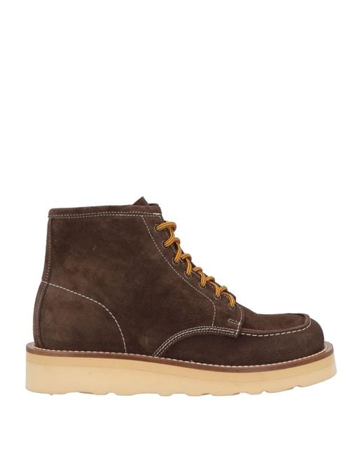 Seboy's Brown Dark Ankle Boots Leather for men