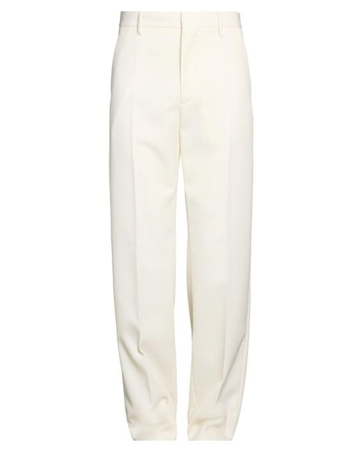 DSquared² White Ivory Pants Polyester, Virgin Wool for men
