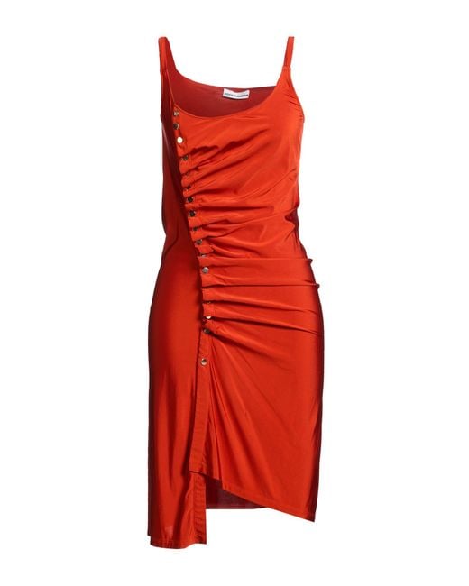 Rabanne Red Midi Dress Viscose, Elastane
