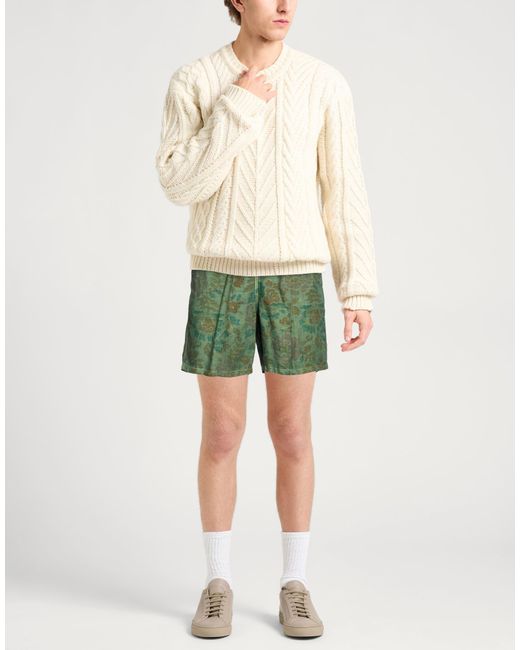 120% Lino Green Shorts & Bermuda Shorts for men