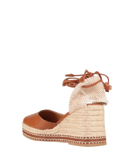 Castaner Brown Tan Espadrilles Leather