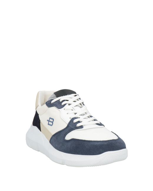 Baldinini Blue Sneakers Leather, Vegetable Fiber for men