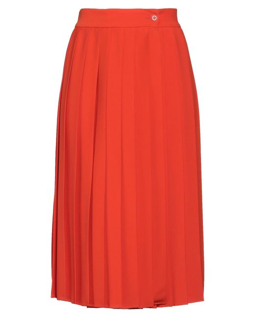 P.A.R.O.S.H. Red Midi Skirt