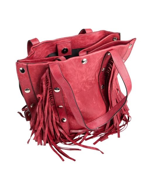 Moschino Red Brick Handbag Leather