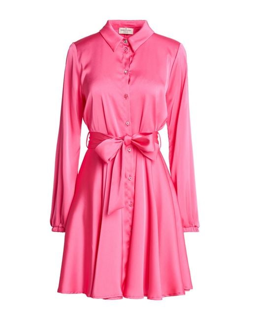 Rebel Queen Pink Fuchsia Mini Dress Polyester