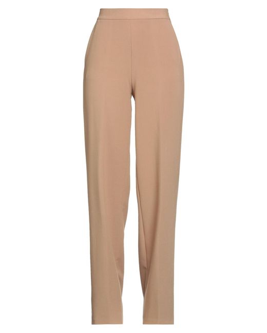 Clips Natural Camel Pants Polyester, Viscose, Elastane