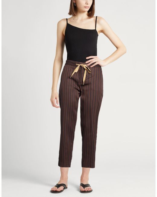 PT Torino Brown Pants Lyocell
