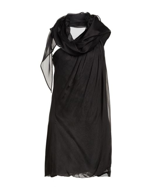 GIUSEPPE DI MORABITO Black Mini Dress Silk
