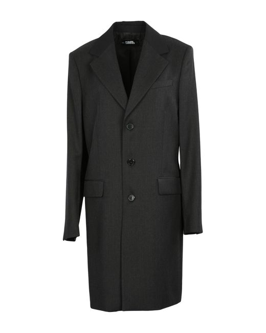Karl Lagerfeld Black Coat for men