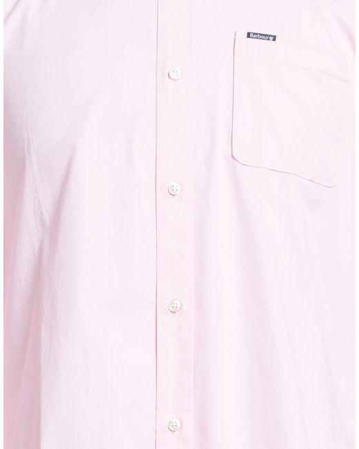 Barbour Pink Shirt Cotton, Elastane for men