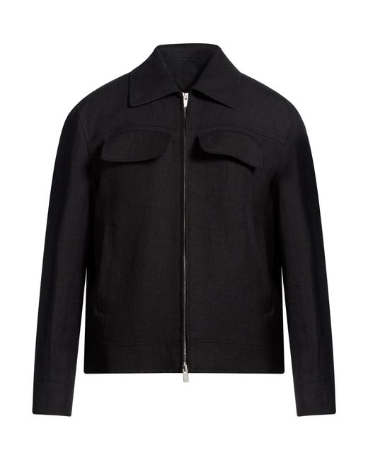 Lardini Black Jacket Linen for men
