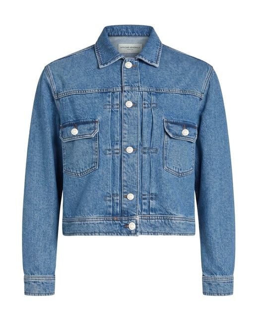 Officine Generale Blue Denim Outerwear Cotton, Organic Cotton