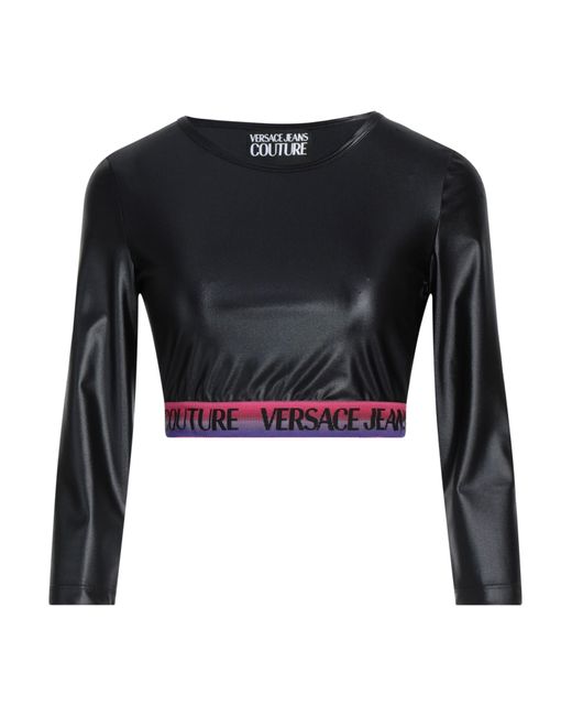 Versace Black T-Shirt Polyamide, Elastane