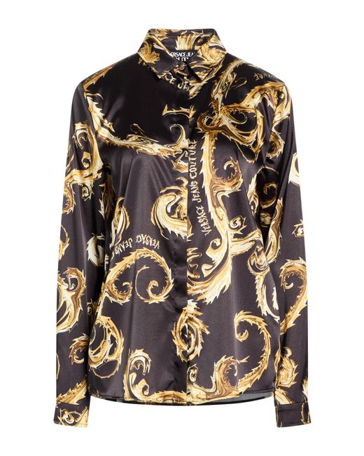 Versace Jeans Couture Black Shirt Polyester, Elastane