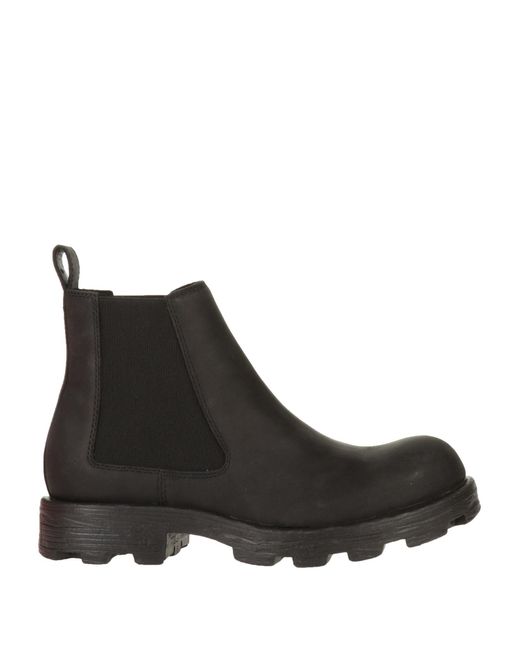 DIESEL Black ‘D-Hammer’ Leather Ankle Boots for men