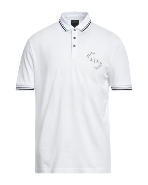 Armani Exchange White Polo Shirt for men