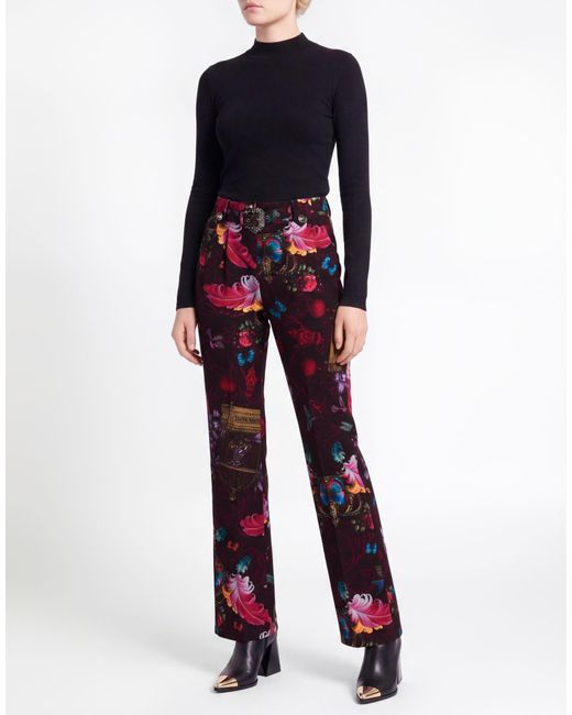 Versace Jeans Couture Red Pants Polyester, Elastane