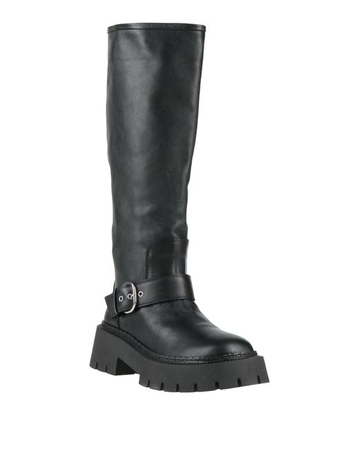 Vic Matié Black Boot Leather