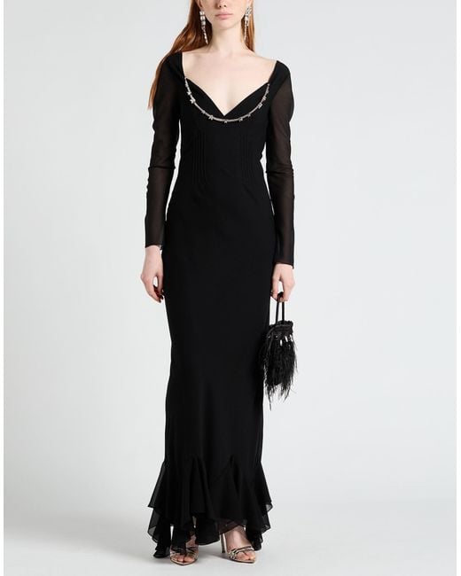 Givenchy Black Maxi Dress Polyester