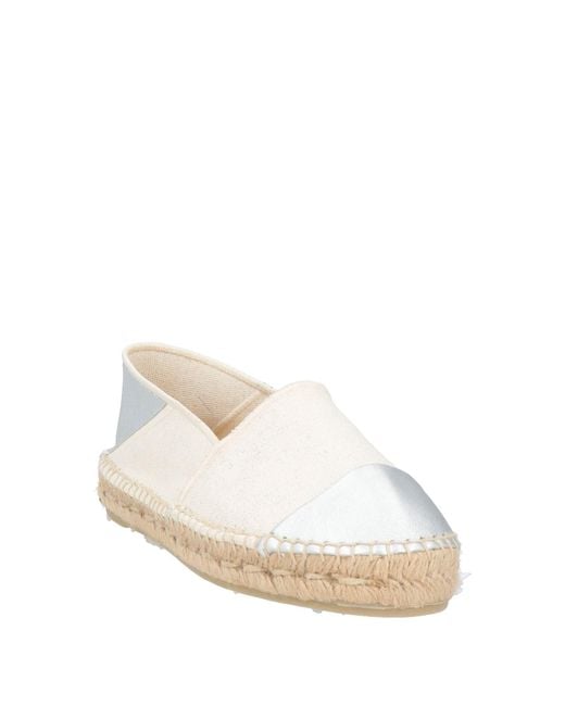 Castaner White Espadrilles Leather, Textile Fibers
