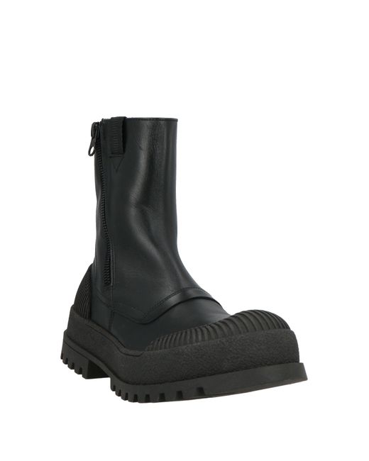 MICH SIMON Black Ankle Boots Calfskin for men