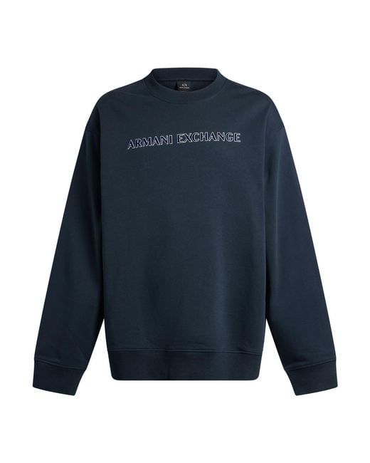 ARMANI EXCHANGE Blue Sweatshirt Cotton for men