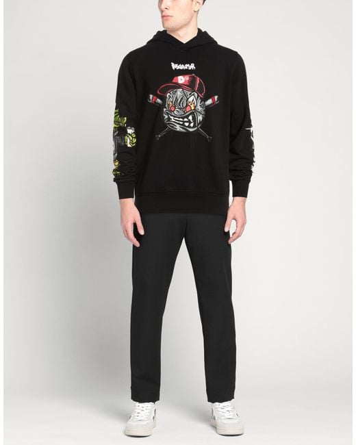 DISCLAIMER Black Sweatshirt Cotton for men