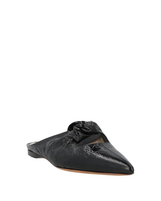 Khaite Black Mules & Clogs Leather
