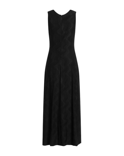 Giorgio Armani Black Maxi Dress Viscose, Elastane