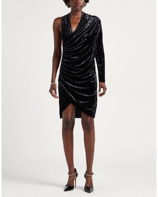 Pinko Black Mini Dress Polyester, Elastane