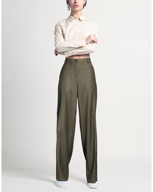 Gabriele Pasini Green Pants Virgin Wool, Elastane