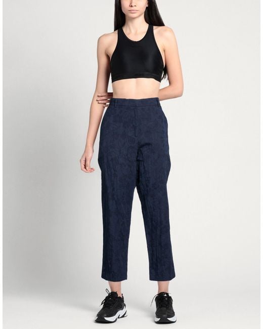 Ottod'Ame Blue Pants Cotton, Linen