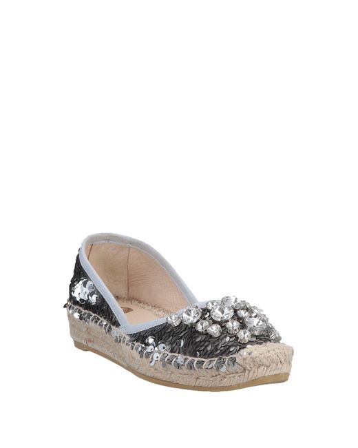 Ras Gray Lead Espadrilles Textile Fibers