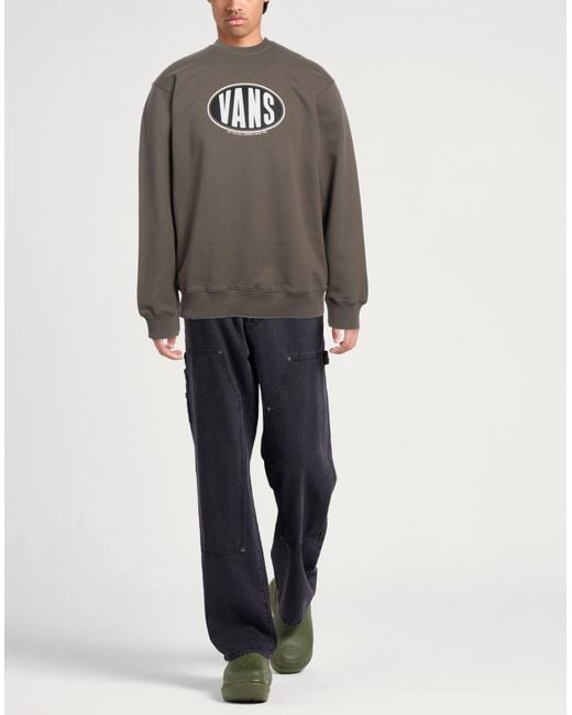 Vans Gray Khaki Sweatshirt Cotton for men
